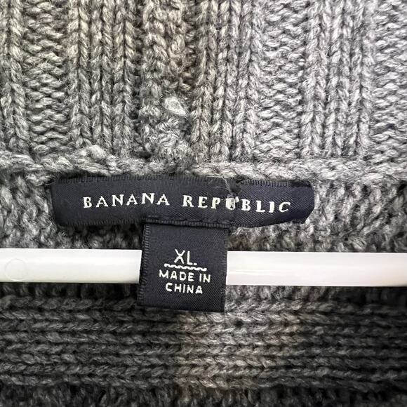 Banana Republic Women Turtleneck Sleeveless Sweater Lambswool Cotton Sz XL Gray - Picture 7 of 12